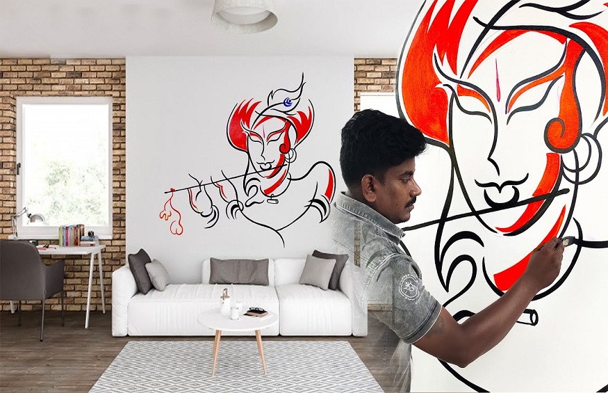 Bring Merriment & Opulence in Your House with Radha Krishna Painting!