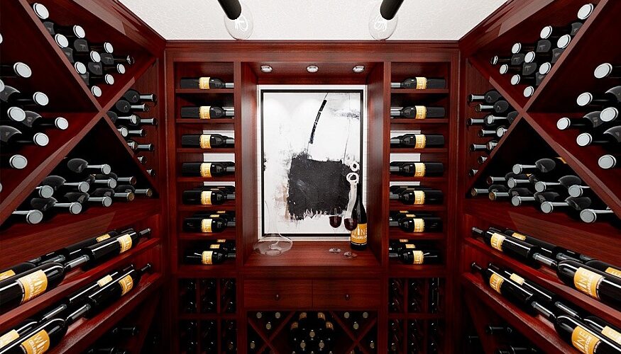 custom wine cellar design for stadium suites
